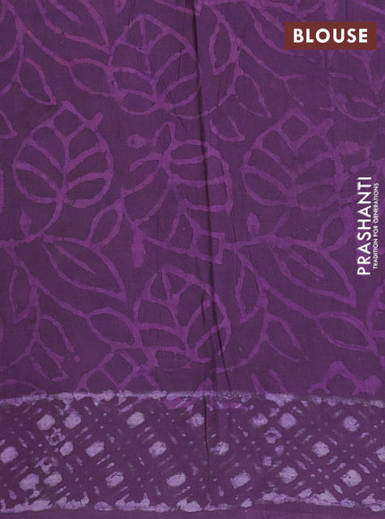 Purple Jaipur Cotton Saree