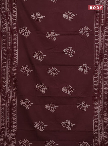 Brown Jaipur Cotton Saree