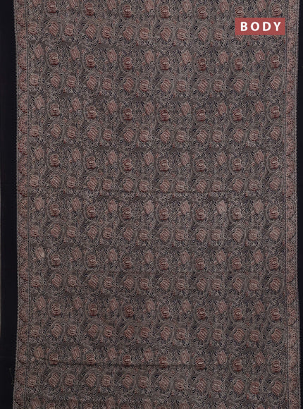 Grey & Black Jaipur Cotton Saree