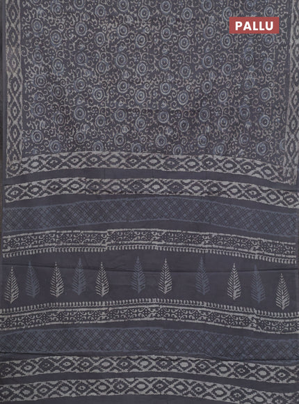 Grey Jaipur Cotton Saree