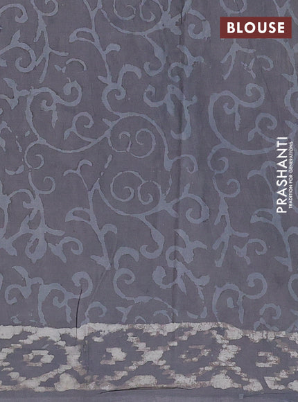 Grey Jaipur Cotton Saree