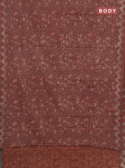 Dusty Peach Jaipur Cotton Saree