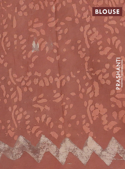 Dusty Peach Jaipur Cotton Saree