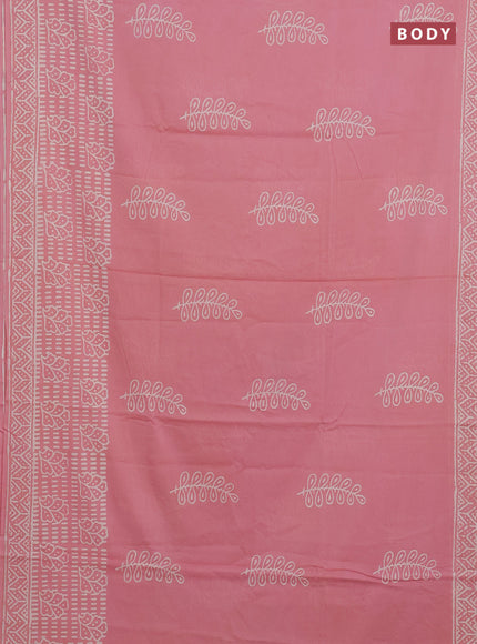 Peach Jaipur Cotton Saree