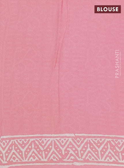 Peach Jaipur Cotton Saree