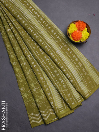 Elaichi Green Jaipur Cotton Saree