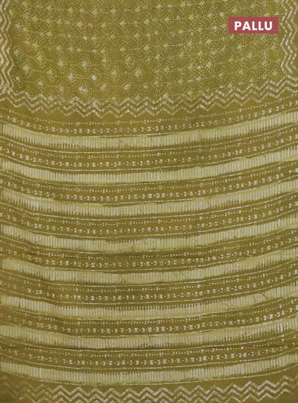 Elaichi Green Jaipur Cotton Saree