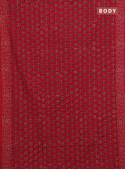 Red Jaipur Cotton Saree