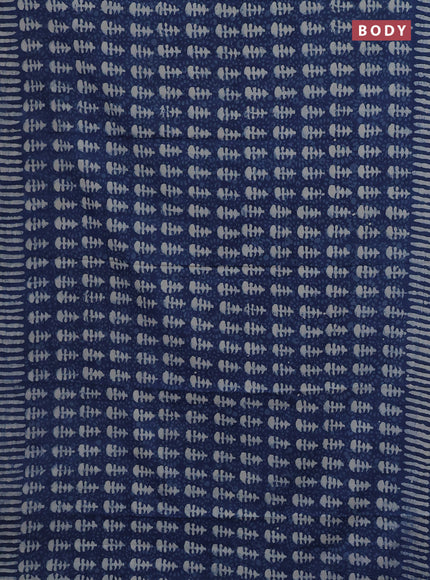 Indigo Blue Jaipur Cotton Saree