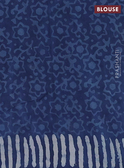 Indigo Blue Jaipur Cotton Saree