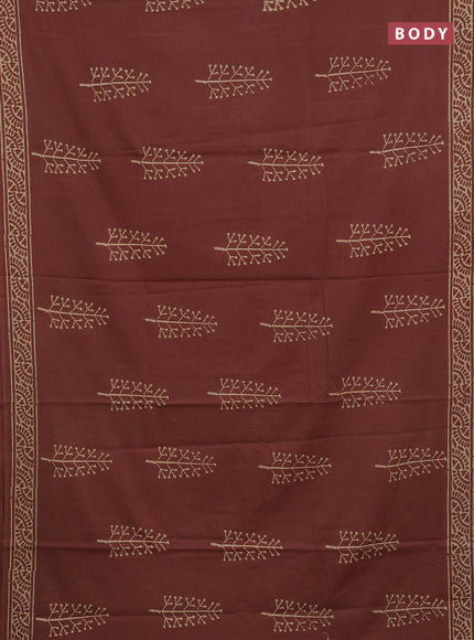 Rust Jaipur Cotton Saree