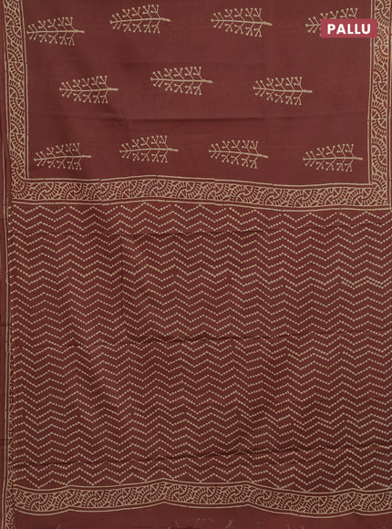 Rust Jaipur Cotton Saree