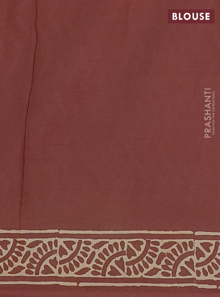 Rust Jaipur Cotton Saree