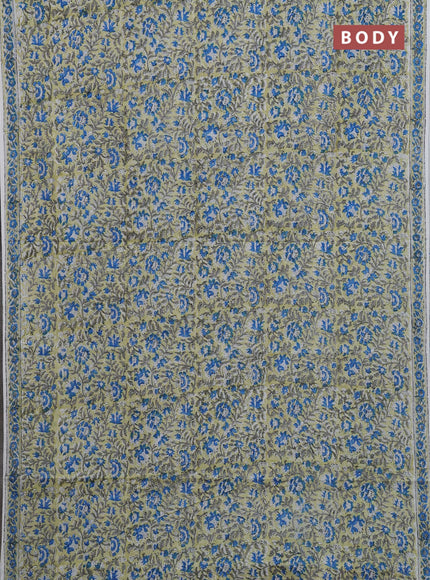 Blue Jaipur Cotton Saree
