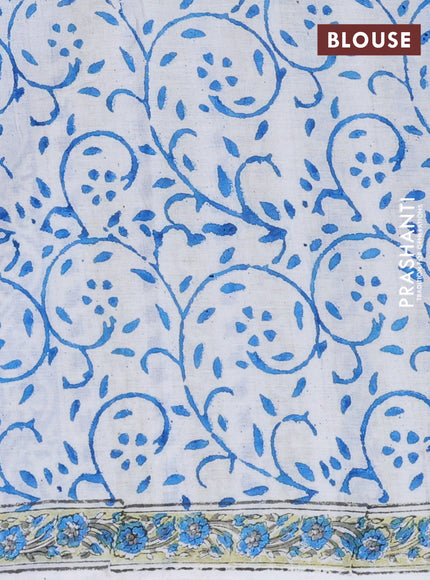 Blue Jaipur Cotton Saree