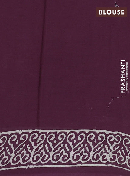 Wine Jaipur Cotton Saree