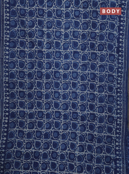 Indigo Blue Jaipur Cotton Saree