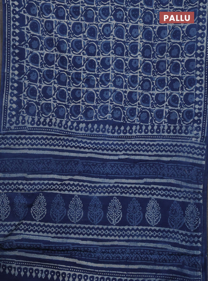 Indigo Blue Jaipur Cotton Saree