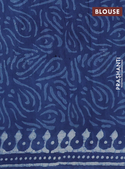 Indigo Blue Jaipur Cotton Saree