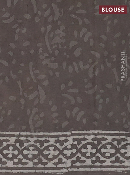Grey Jaipur Cotton Saree