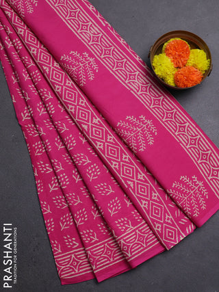 Pink Jaipur Cotton Saree