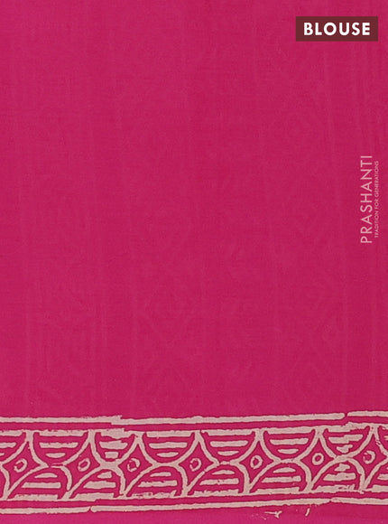 Pink Jaipur Cotton Saree