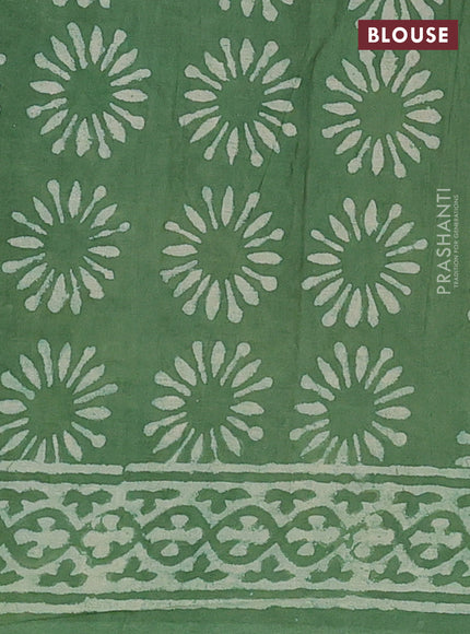 Pastel Green Jaipur Cotton Saree