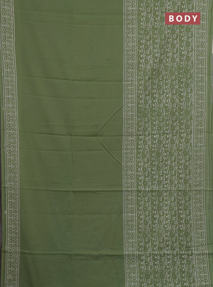 Elaichi Green Jaipur Cotton Saree