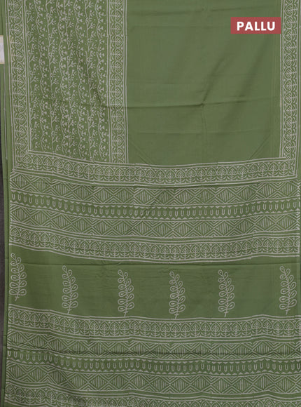 Elaichi Green Jaipur Cotton Saree