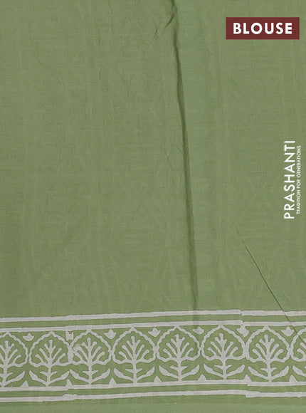 Elaichi Green Jaipur Cotton Saree