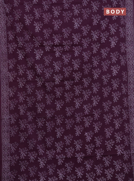 Purple Jaipur Cotton Saree