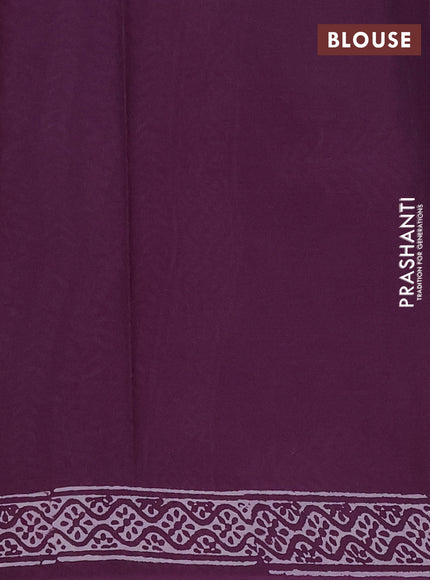 Purple Jaipur Cotton Saree