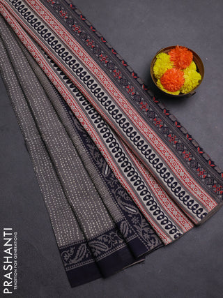 Grey Jaipur Cotton Saree