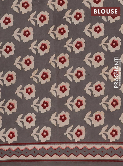 Grey Jaipur Cotton Saree