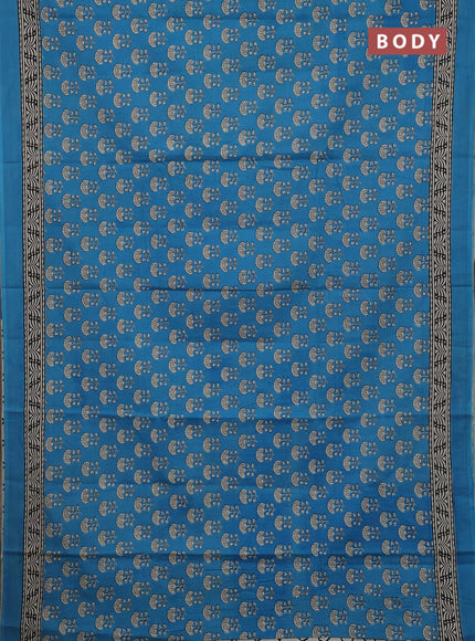 Blue Jaipur Cotton Saree