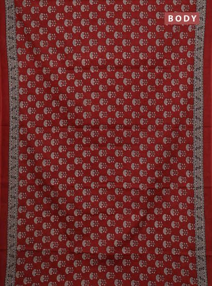 Rustic Orange Jaipur Cotton Saree