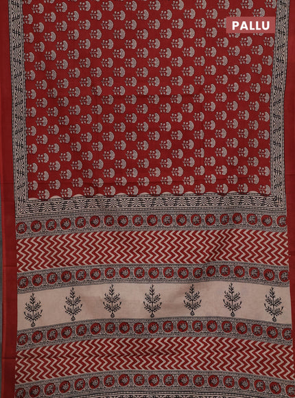 Rustic Orange Jaipur Cotton Saree