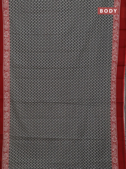 Black Jaipur Cotton Saree