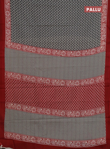 Black Jaipur Cotton Saree