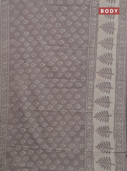 Grey Jaipur Cotton Saree