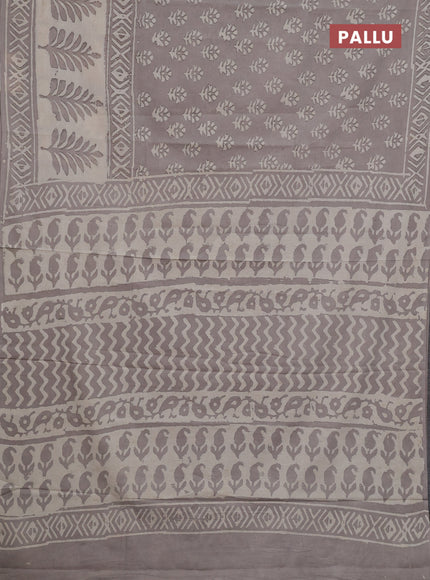 Grey Jaipur Cotton Saree