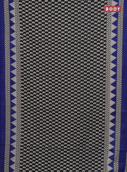 Black & Blue Jaipur Cotton Saree