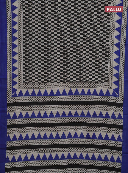 Black & Blue Jaipur Cotton Saree