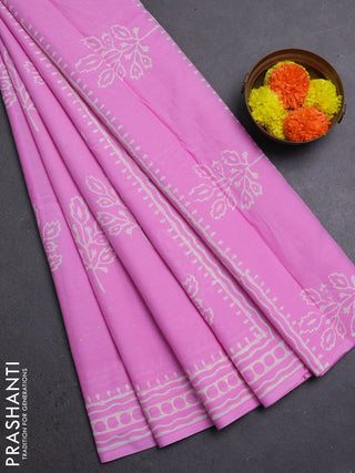 Lotus Pink Jaipur Cotton Saree