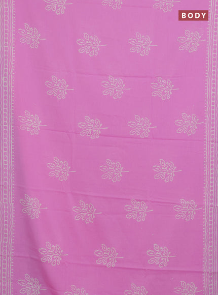 Lotus Pink Jaipur Cotton Saree