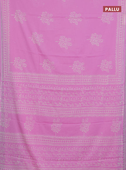 Lotus Pink Jaipur Cotton Saree