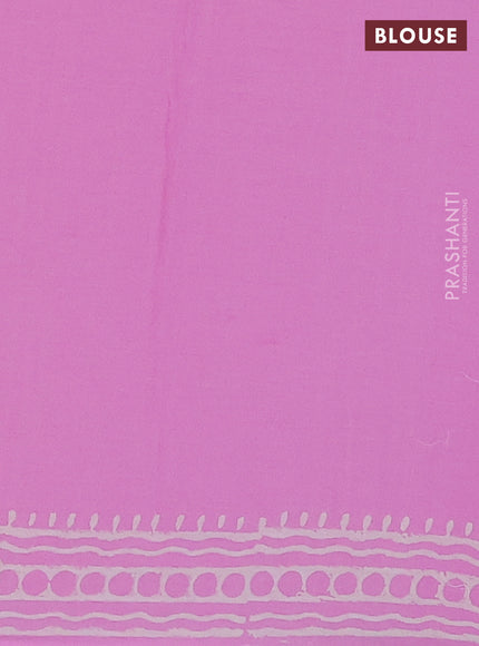 Lotus Pink Jaipur Cotton Saree