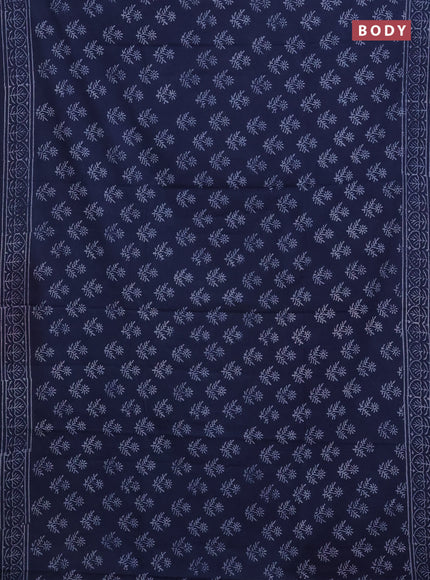 Indigo Blue Jaipur Cotton Saree
