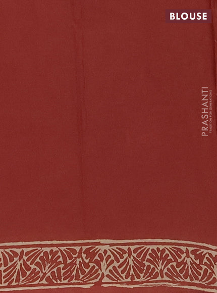 Rust Jaipur Cotton Saree