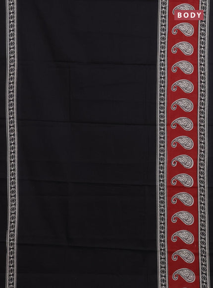 Black & Red Jaipur Cotton Saree